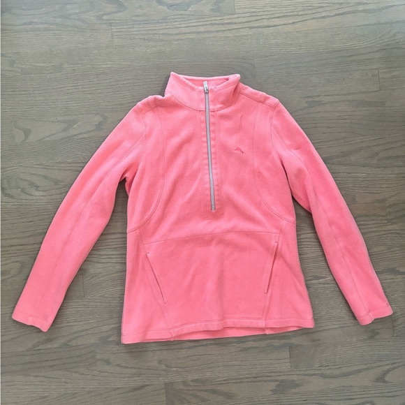 Tommy Bahama Pink Aruba Half Zip Pullover Sweater Women’s size Small - Picture 1 of 8